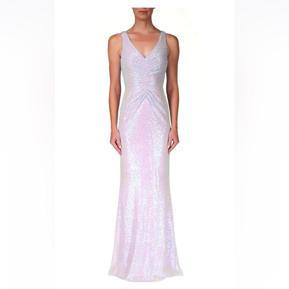 NWT Holiday Badgley Mischka Sparkling Mermaid Sequin Gown, size 2